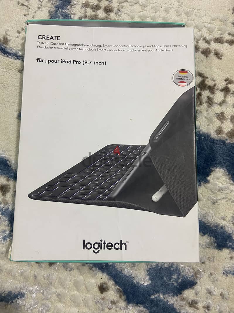 Logitech keyboard-case with Apple Pencil Bracketing for pour iPad Pro 7