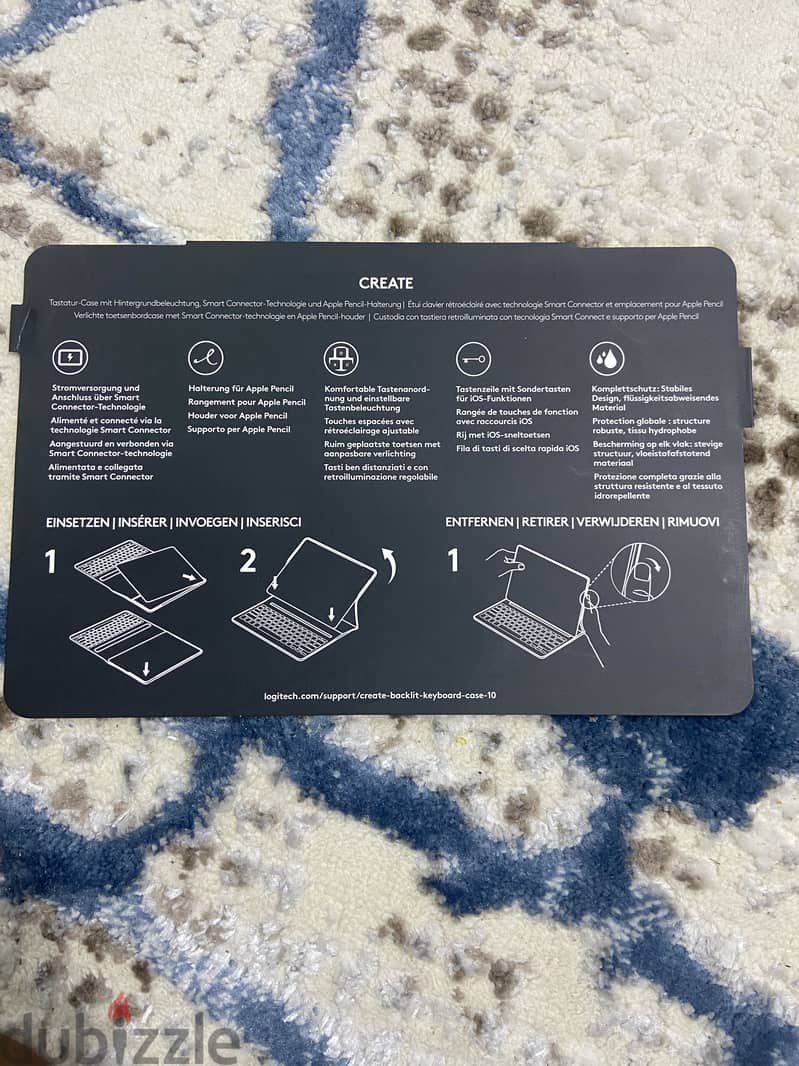 Logitech keyboard-case with Apple Pencil Bracketing for pour iPad Pro 8