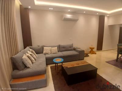 Apartment for rent in Compound Al Marasem 5th Square first use with garden : Fully furnished