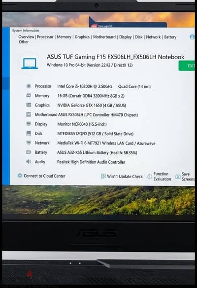 هارد انتل عليه وندوز 10 Intel SSD 512 الأصلي original هيلث 100% Health