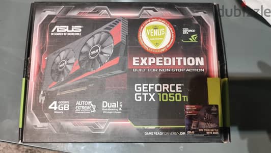 ASUS Expedition GeForce GTX 1050 Ti 4GB graphics card.