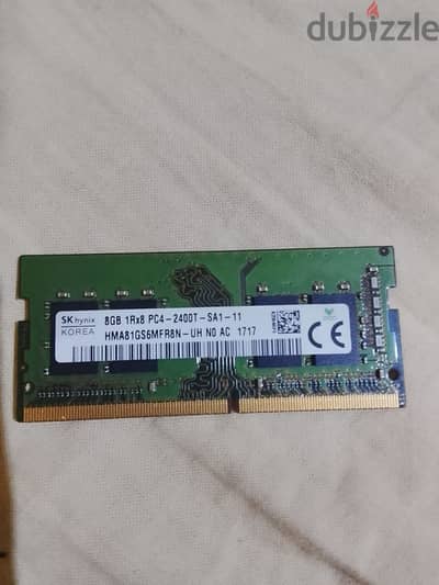RAM Laptop SK hynix 8GB DDR4 2400MHz أصلية