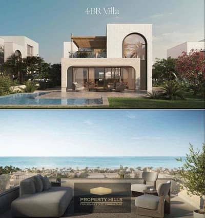 Twin house, fully finished with appliances and kitchen, first row on the lagoon in Amwaj Sidi Abdel Rahman