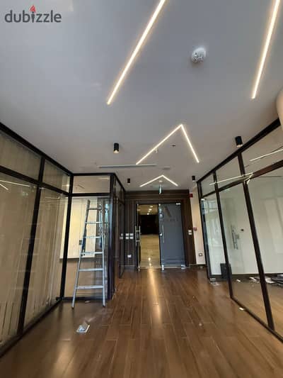 A distinguished office headquarters of 90m, air-conditioned, for rent in the strongest business district in Eastown, Sodic EDNC Fifth Settlement