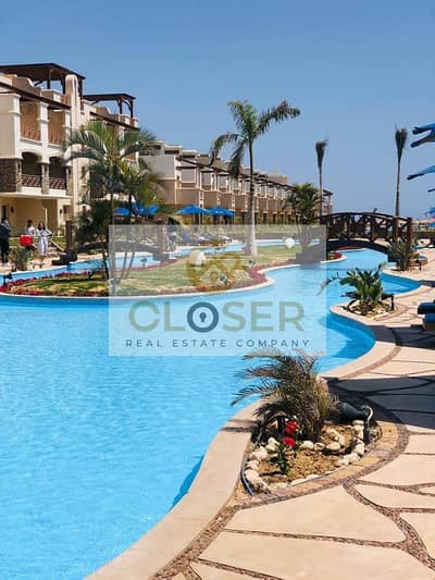 Two-bedroom chalet for sale in Ain Sokhna, opposite the windmills, with a down payment of 900,000.