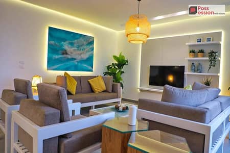 بسعر لقطه شاليه للبيع في هاسيندا الساحل الشمالي متشطب بالمطبخ والتكييفات Sea veiw 100% بالتقسيط لوكيشن مميز في راس الحكمه Chalet fully finshed