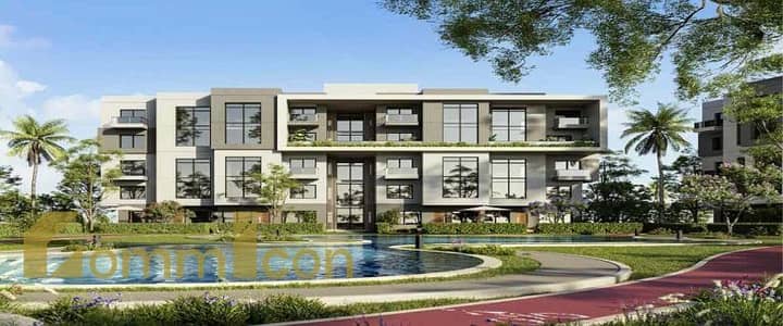 Apartment for sale with green space view in the heart of R8 - UpMount Compound near the iconic tower and the green river, New Administrative Capital
