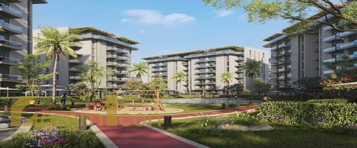 Apartment for sale with green space view in the heart of R8 - UpMount compound near the iconic tower and the green river, New Administrative Capital