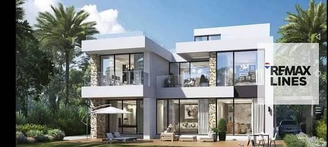 Villa for sale model A in New Capital City, Talaat Mostafa, Garden view from the front and back, distinctive location with long installment, at a price lower than the company's price