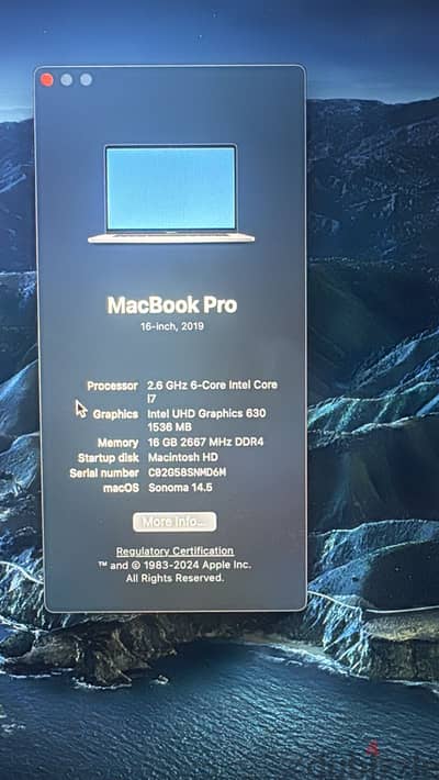Macbook Pro 2019 16-inch
