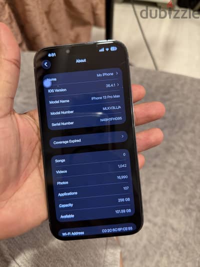 Iphone 13 pro max -265 like new battery 92%