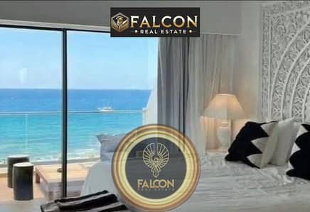 شاليه للبيع تشطيب كامل بفيو بحر 100% بخصم كاش 40% او بالتقسيط في قرية دوس الساحل الشمالي راس الحكمة dose ras al hekma north coast