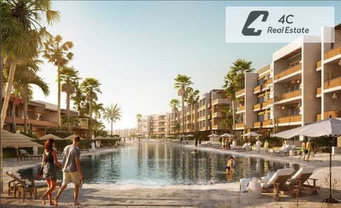 For quick sale Chalet Resale Direction White Ras El Hekma North Coast Open view landscape With a distinctive layout Ready for viewing