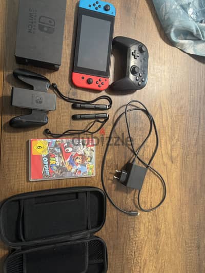 Nintendo switch with all accessories