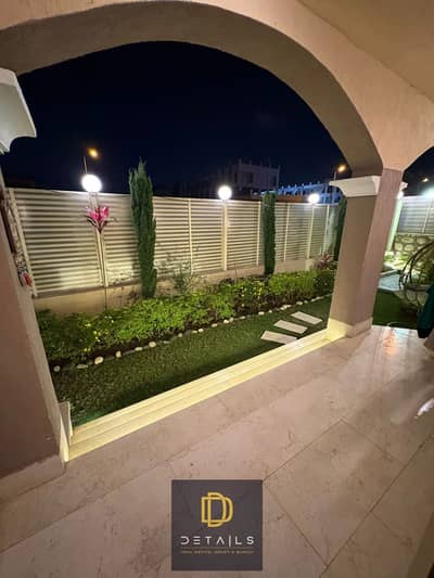 للبيع ارضى بحديقه خلف المسجد بالمطبخ و 5 تكيفات تشطيب فندقى باكبر حديقه فى ال 3ا خلف مسجد الشرطه بالخمائل الشيخ ذايد