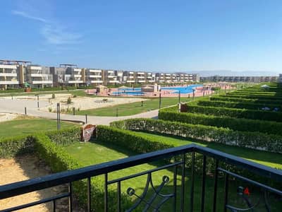 Under Market Price Chalet 130 m 3 bedrooms | with Fully Furnished & Fully Air-Conditioned| for sale at BLUMA Al Sokhna - overlooking swimming pool