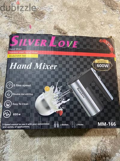 Silver Love Hand Mixer 600w