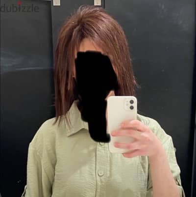 Wig باروكة شعر هندي طبيعي بني فاتح