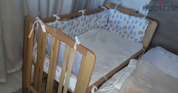 سرير baby  خشب زان