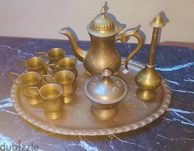 طقم شاي نحاس هندي