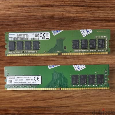 Ram 8GB DDR4  PC - Samsung and Kingston رامات 8 جيجا  سامسونج وكي