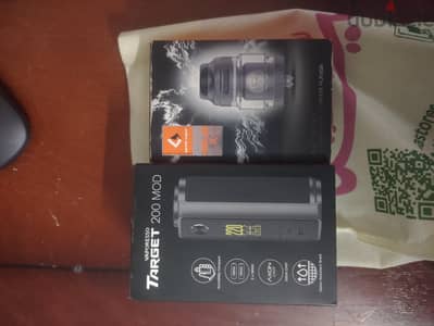 فيب (مود target 200 + تانك دويل كويل zues x) vape