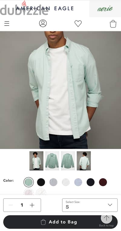 AE Slim Fit Everyday Oxford Button-Up Shirt