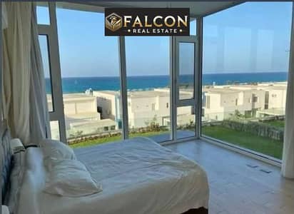 Apartment (ready for immediate occupancy) with sea view and VIP finishing for sale in New Alamein, and near Marassi