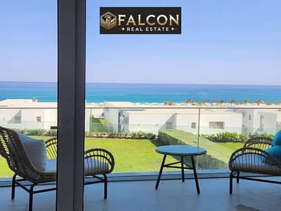 شاليه متشطب بالكامل VIP خدمه مميزه  في الساحل الشمالي , DOSE NORTH COAST , عالبحر مباشرة بجوار هاسيندا ويست وبالقرب من بالم هيلز بمقدم 980 الف فقط