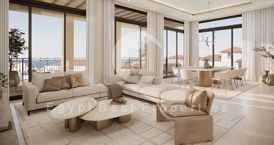 شاليه للبيع متشطب مطل ع البحر واللاجون بمقدم 5%