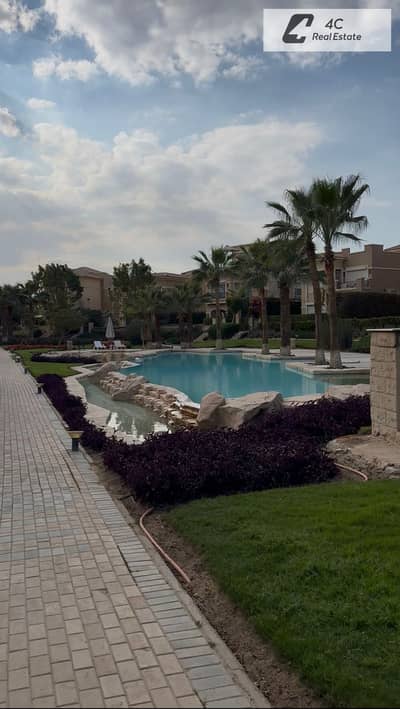باقل من سعر الماركت شقة  ريسيل Stone Park – التجمع الخامس open view landscape بتقسيمه مميزة-جاهز للمعاينه