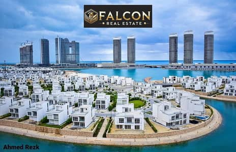 شاليه 128م ( استلام فورى ) فيو عاللاجون lagoon view للبيع فى قلب العلمين الجديده بجوار الحى اللاتينى بالتقسيط على أطول فتره سداد