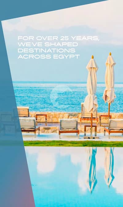 Bahary chalet with direct lagoon view, down payment EGP 585K, installments over 10 years.