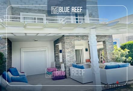 Fully air-conditioned villa for rent with pool view in Amwaj, prime location in Sidi Abdel Rahman, close to Marassi and Ras El Hekma.