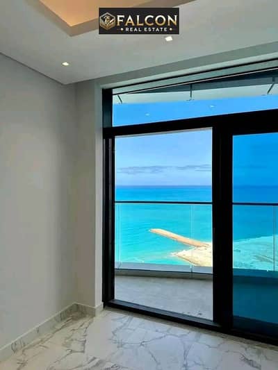 Sea View Chalet 63m  Fully Finished Double View Lagoon & Towers On Very Prime Location in New Alamein North Coast Minutes From Marassi - Marina