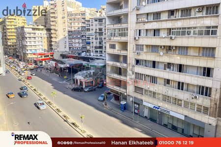فيو مفتوح بالكامل على ش ابو قير شقة للبيع 175م رشدى