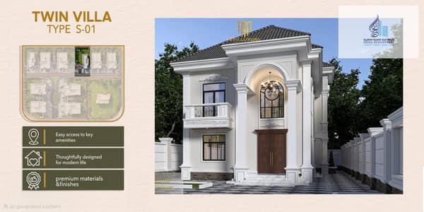 امتلك فيلا ستاند الون  فاخرة (STAND ALON Villa ) بتصميم معماري كلاسيكي ساحر واستغلال ذكي للمساحات  يضمن لك ولأسرتك أقصى درجات الخصوصية والراحة