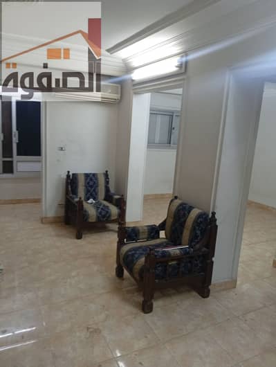 Apartment for rent with air conditioning, fans, and water heater in Maadi, steps to 77 Street, Maadi Club, and Sawaris Square, and close to the metro and all transportation and services.