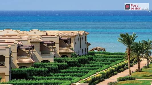 شاليه للبيع في لافيستا السخنه دور اول متشطب بالكامل Ultra lux بالتقسيط  خطوات من البحر بفيو مميز علي حمامات سباحه Lavista gardens