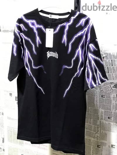 electric oversized shirt thunder in black