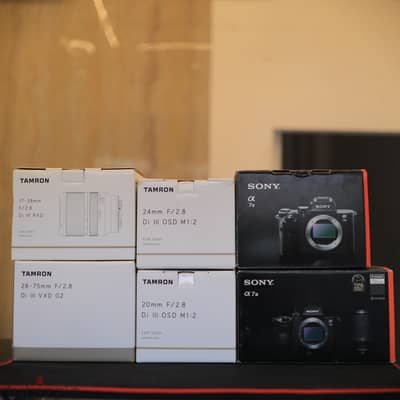 مجموعة لينسات تامرون و sony A7iii و sony A7ii