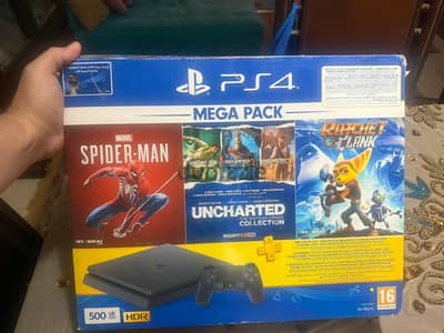 بلايستيشن 4 سليم 500 جيجا (Mega Pack) بحالة الزيرو