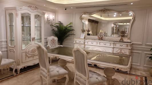 Classic dinning , white - طقم سفرة كلاسيك ابيض