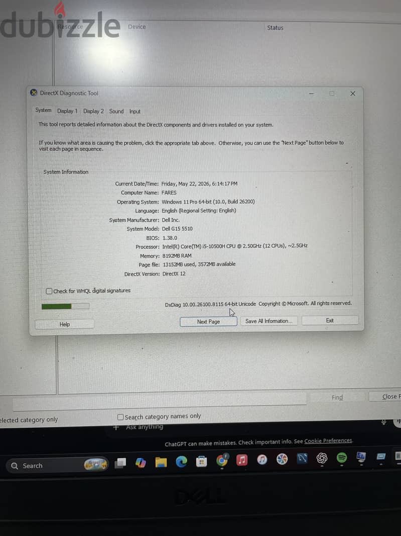Dell g15 8