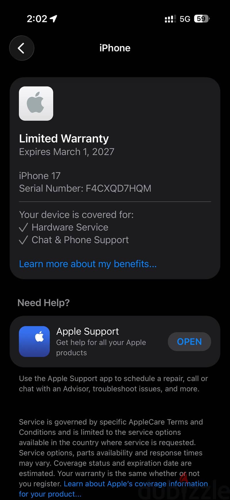 Iphone 17 like new 2