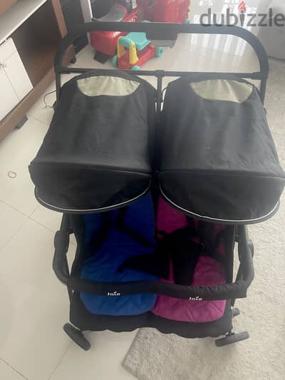 Joie twins stroller as new عربة أطفال استرولر توينز
