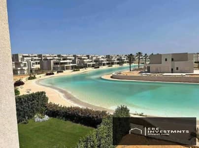 شالية دبل فيو لاجون للبيع متشطب بالتكيفات والمطبخ في ازها مدار الساحل الشمالي -بالتقسيط علي اطول فتره سداد