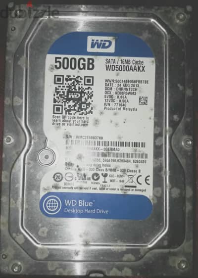 HARD USED  / SATA / PC / BLUE / 500G / HEALTHY 99%