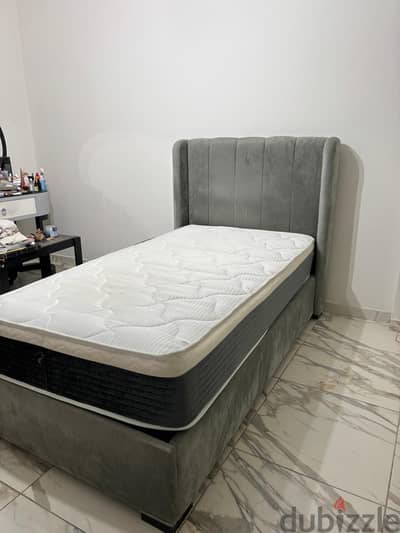 Modern Single Bed with Mattress – Original Swedish Wood – 107×200