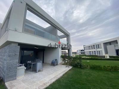 شالية للبيع الفوري أرضي بجاردن بإطلاله كامله علي البحر في قريه لافيستا رأس الحكمه _ Lavista Ras Elhekma